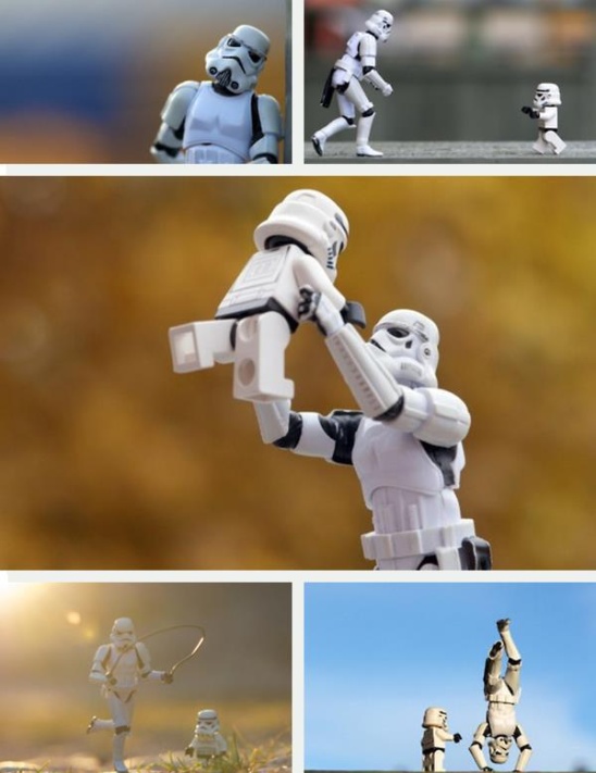 Even Stormtroppers need cheesy family photos.