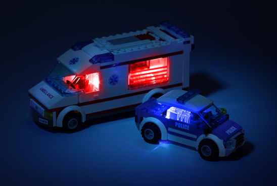 Light up LED building bricks