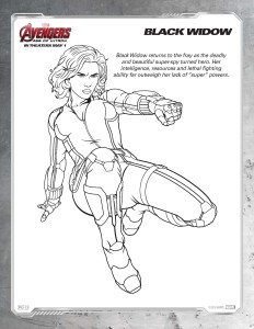 DOwnload Black Widow Coloring Page