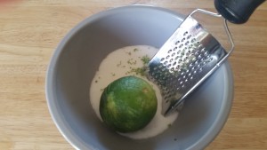Zesting the lime
